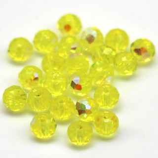 Бусины рондели 2*2мм (лимонный прозрачный)